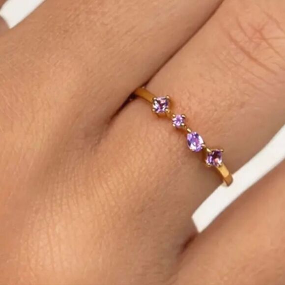 925 beautiful sparkling promise ring sz 6 - Picture 8 of 16